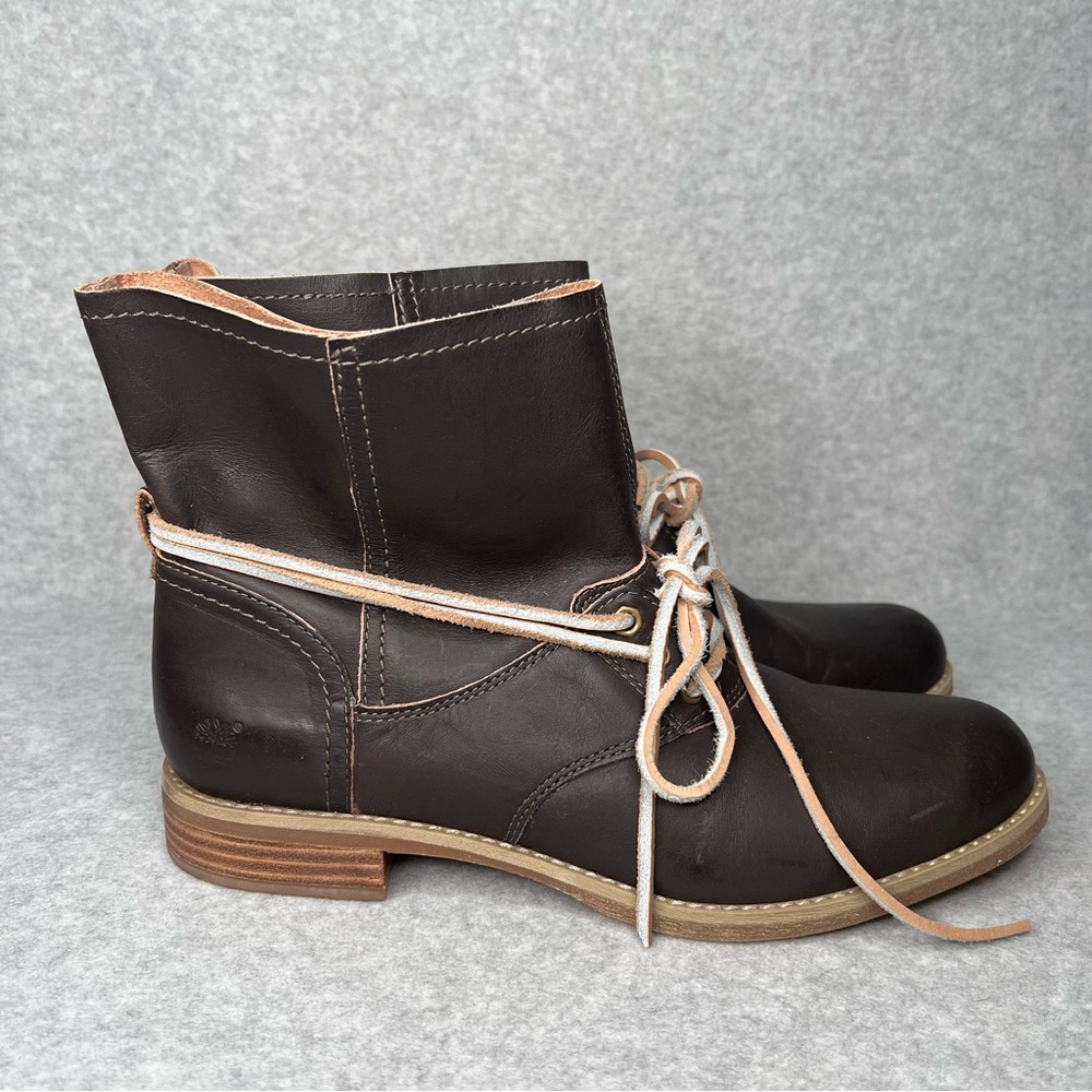 Timberland Earthkeepers Womens Sz 10 Savin Hill Lace Pull On Ankle Leather Boot